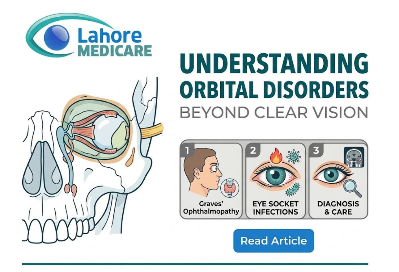 Learn about orbital cavity disorders, including Graves' disease, orbital cellulitis, and eye socket tumors. Explore causes, symptoms, and care at Lahore Medicare.